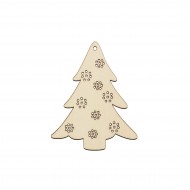 Baza Blank Tip Gherghef - Brad de Craciun - gaurele 1.5 mm - B09 - 100x80 mm