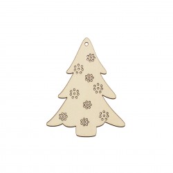 Baza Blank Tip Gherghef - Brad de Craciun - gaurele 1.5 mm - B09 - 100x80 mm