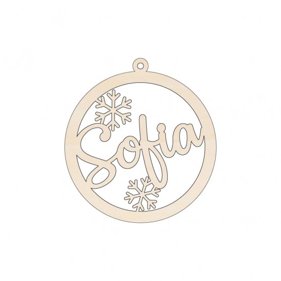 Baza Blank Glob  Personalizat - Fulgi - 110x100 mm