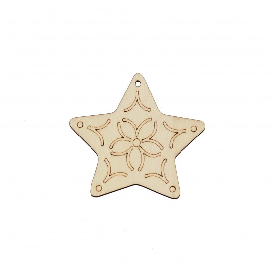 Baza Blank Conturata pentru Pictat - Stea - P02 - 88x80 mm