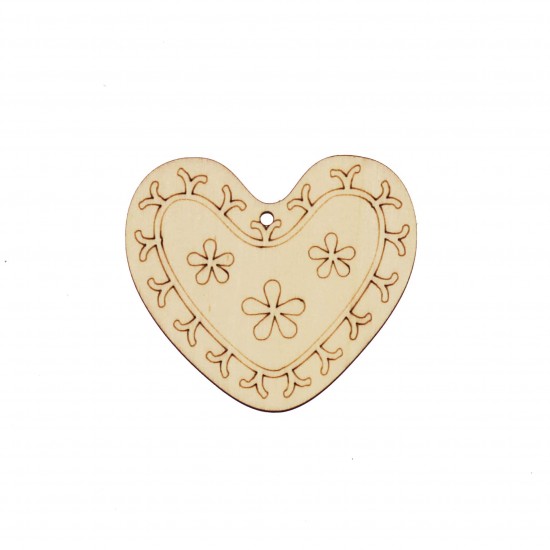 Baza Blank Conturata pentru Pictat - Inima - P05 - 90x80 mm
