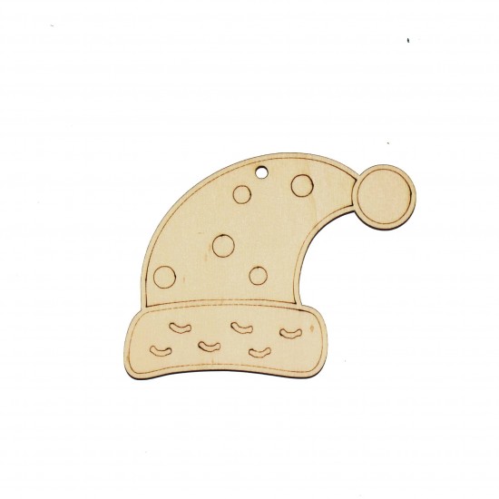 Baza Blank Conturata pentru Pictat - Caciula Mos Craciun - P10 - 105x80 mm