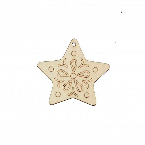 Baza Blank Conturata pentru Pictat - Stea - P16 - 90x80 mm