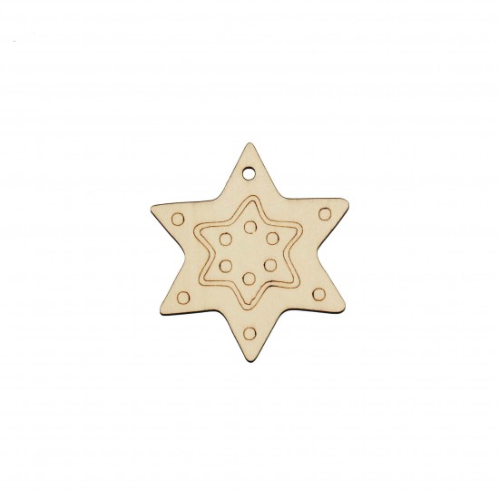 Baza Blank Conturata pentru Pictat - Stea - P24 - 80x73mm