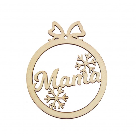 Baza Blank Glob din Lemn Personalizat - Funda si Fulgi - 120x100 mm