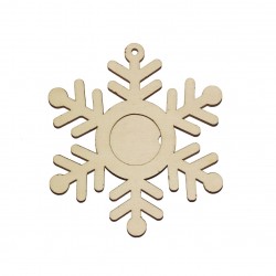 Baza Blank Rama Foto - Ornament Brad - Fulg de Zapada - R04 - 120x110x4mm