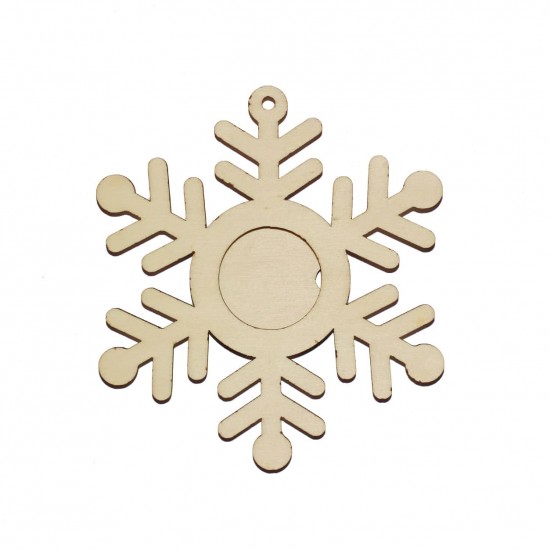 Baza Blank Rama Foto - Ornament Brad - Fulg de Zapada - R04 - 120x110x4mm