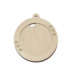 Baza Blank Rama Foto - Ornament Brad - Glob - R02 - 100x100x4mm