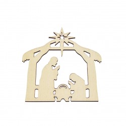 Baza Blank din Lemn - Scena Nasterii - SN01 - 105x100 mm