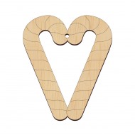 Baza Blank - Inima din Acadele cu Gravura - H10cm - 100x85 mm