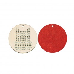 Baza blank Tip Gherghef - Cerc 5cm - Model Bufnita - gaurele 1.5mm - Spate Fetru