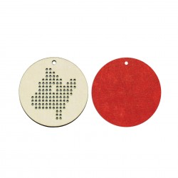 Baza blank Tip Gherghef - Cerc 5cm - Model Ghiocel - gaurele 1mm - Spate Fetru