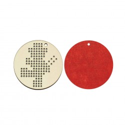 Baza blank Tip Gherghef - Cerc 5cm - Model Cosar - gaurele 1mm - Spate Fetru Baza blank Tip Gherghef - Cerc 5cm - Model Cosar - gaurele 1mm - Spate Fetru