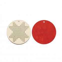 Baza blank Tip Gherghef - Cerc 5cm - Model Traditional 3 - gaurele 1mm - Spate Fetru Baza blank Tip Gherghef - Cerc 5cm - Model Traditional 3 - gaurele 1mm - Spate Fetru