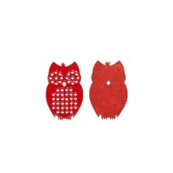 Baza blank Tip Gherghef din Acril - Bufnita - gaurele 1.5mm - Spate Fetru - 40x26 mm