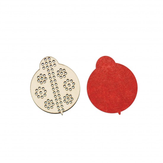 Baza blank Tip Gherghef - Gargarita - gaurele 1,5 mm - Spate Fetru - 48x40 mm