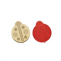 Baza blank Tip Gherghef - Gargarita - gaurele 1 mm - Spate Fetru - 48x40 mm