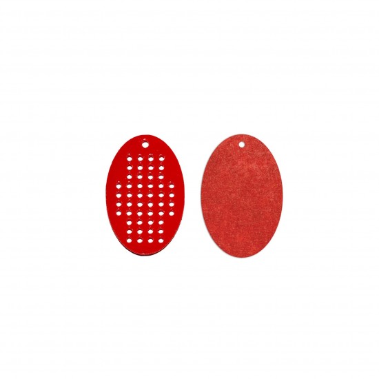Baza blank Tip Gherghef din Acril - Oval - gaurele 1.5mm - Spate Fetru - 40x27 mm