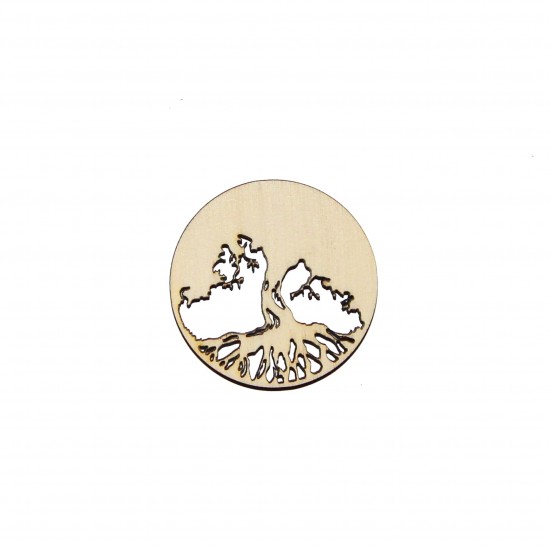 Baza blank Copac cu Cadru C3 - Brosa-Martisor Licheni - 50x50 mm