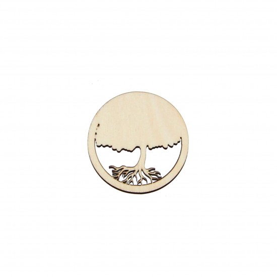 Baza blank Copac cu Cadru C6 - Brosa-Martisor Licheni - 50x50 mm