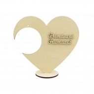 Ornament Blank Inima cu spatiu Glob Personalizat cu Text