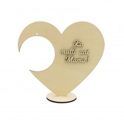 Ornament Blank Inima cu spatiu Glob Personalizat cu Text