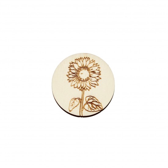 Baza blank Cerc cu Floarea Soarelui 2 Blank - 40x40 mm