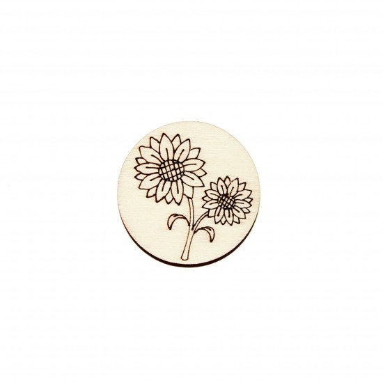 Baza blank Cerc cu Floarea Soarelui Blank - 40x40 mm