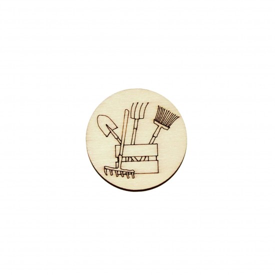 Baza blank Cerc cu Ustensile Gradinarit Blank - 40x40 mm
