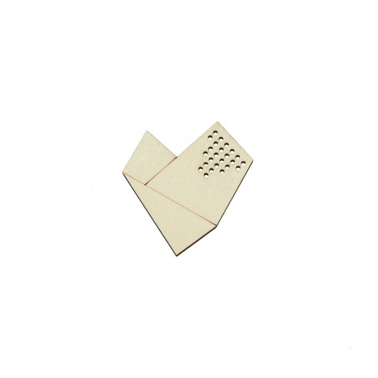 Baza blank Tip Gherghef - Inima Abstracta - gaurele 1.5mm - 60x52 mm