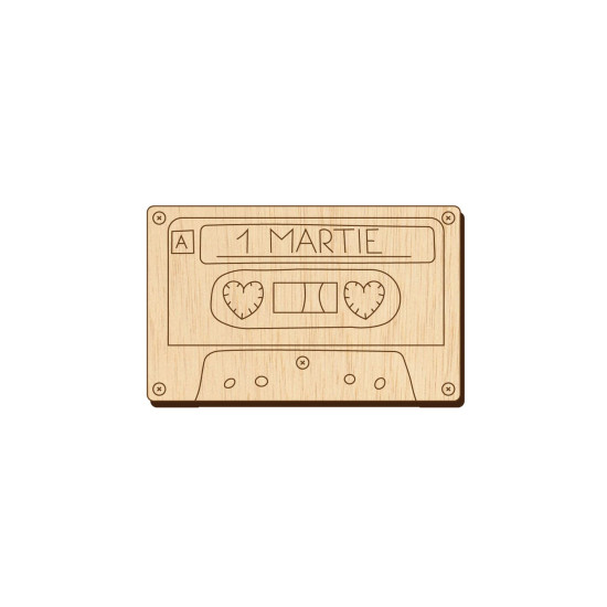 Baza Blank Martisor Caseta - 40x25 mm