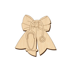 Baza Blank Martisor Funda cu Stetoscop - 40x40 mm