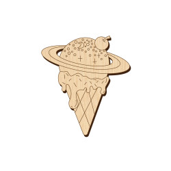 Baza Blank Martisor Inghetata Spatiala - 45x40 mm