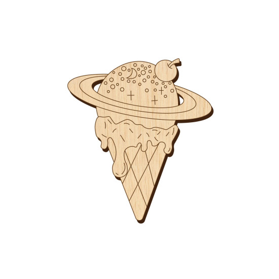 Baza Blank Martisor Inghetata Spatiala - 45x40 mm