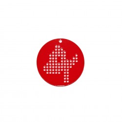 Baza Blank Tip Gherghef din Acril - Cerc 5cm - Model Ghiocel - gaurele 1.5mm