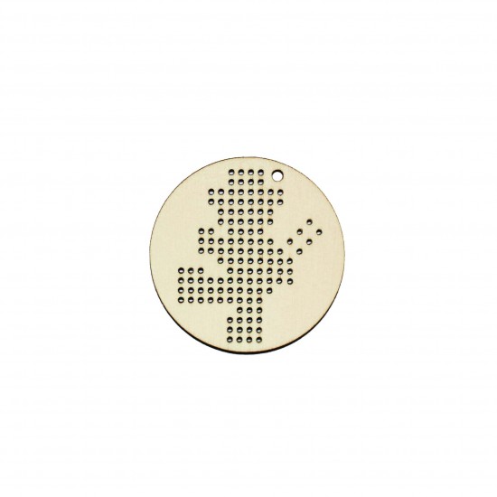 Baza Blank Tip Gherghef - Cerc 5cm - Model Cosar - gaurele 1mm