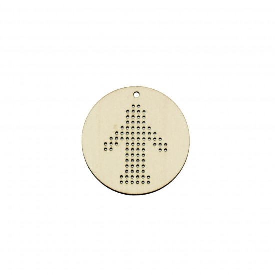 Baza Blank Tip Gherghef - Cerc 5cm - Model Flacau - gaurele 1mm