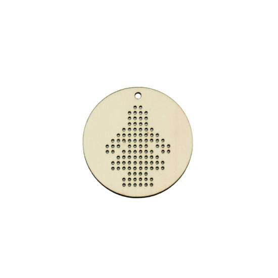 Baza Blank Tip Gherghef - Cerc 5cm - Model Mandruta - gaurele 1mm