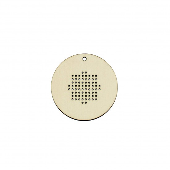 Baza Blank Tip Gherghef - Cerc 5cm - Motive Traditionale - gaurele 1mm