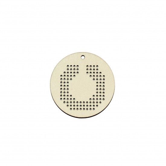 Baza Blank Tip Gherghef - Cerc 5cm - Model Potcoava - gaurele 1mm