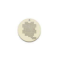 Baza Blank Tip Gherghef - Cerc 5cm - Model Trifoi cu patru foi - gaurele 1mm