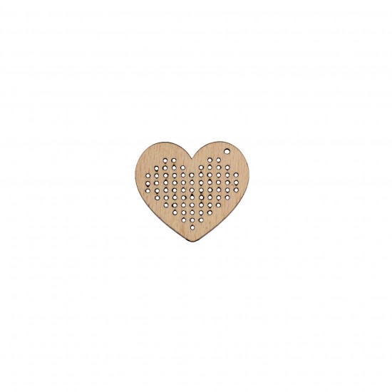 Baza Blank Tip Gherghef - Inima - gaurele 1.5 mm - 45x40 mm
