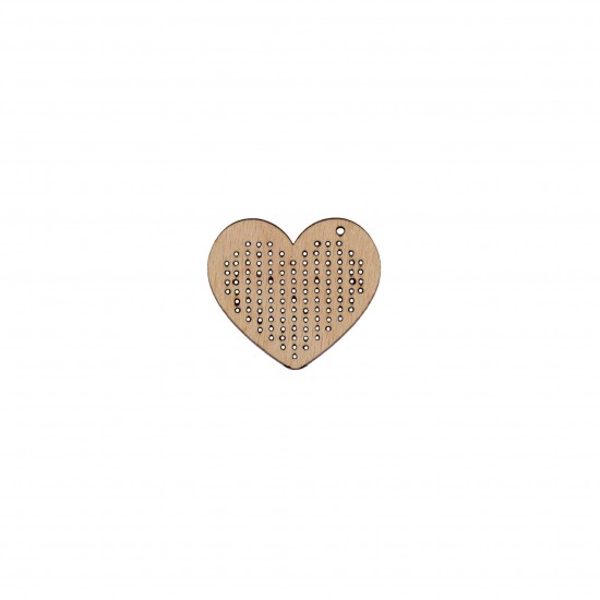 Baza Blank Tip Gherghef - Inima - gaurele 1 mm - 45x40 mm