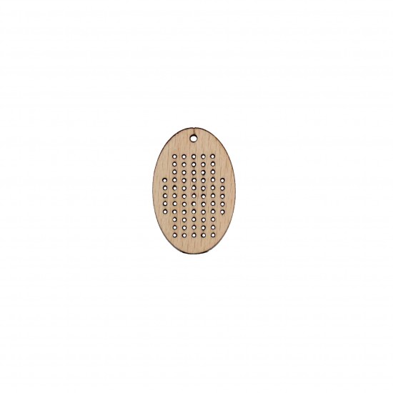 Baza Blank Tip Gherghef - Oval - gaurele 1 mm - 40x27 mm
