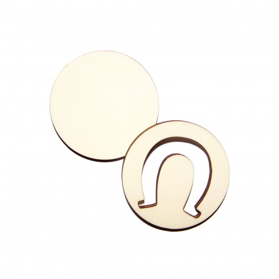 Set Doua Baze blank - Brosa-Martisor Licheni - Cerc - Model Potcoava - 50x50 mm