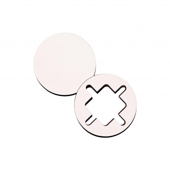 Set Doua Baze blank - Brosa-Martisor Licheni - Cerc - Model Traditional - 50x50 mm