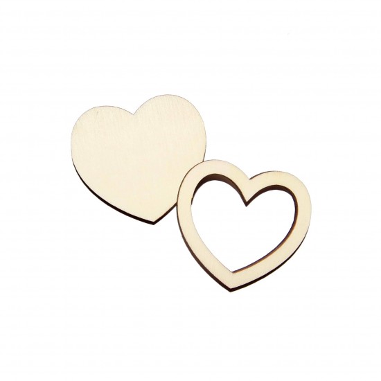 Set Doua Baze blank - Brosa-Martisor Licheni - Inima - 49x45 mm