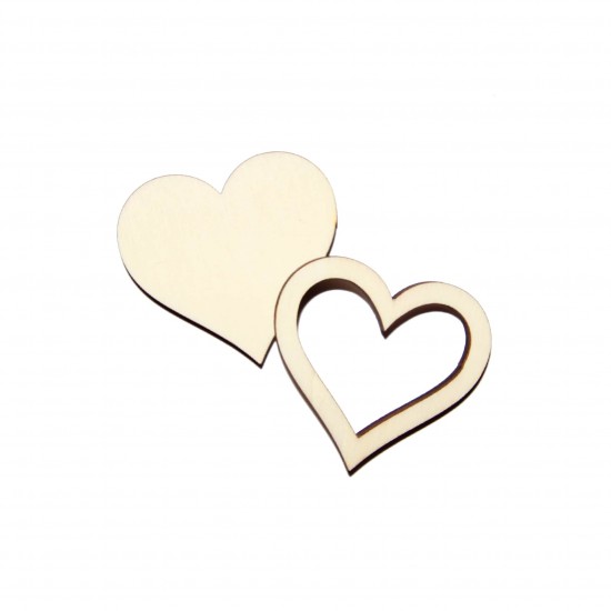 Set Doua Baze blank - Brosa-Martisor Licheni - Inima - 48x44 mm
