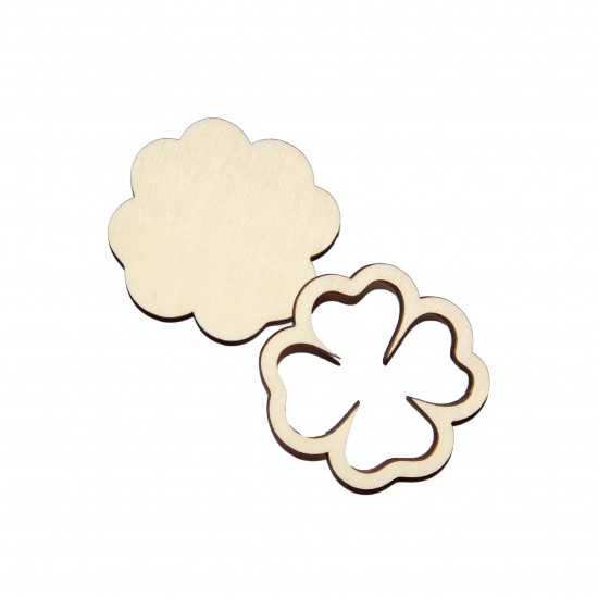 Set Doua Baze blank - Brosa-Martisor Licheni - Trifoi - 50x48 mm