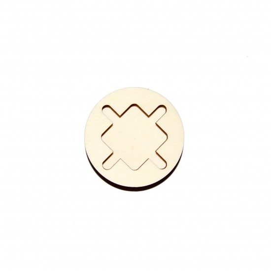 Set Doua Baze blank - Brosa-Martisor Licheni - Cerc - Model Traditional - 50x50 mm